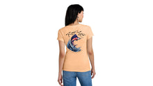 Load image into Gallery viewer, REEF LIFE-THE MARINER COLLECTION-DISTRICT® WOMEN'S PERFECT WEIGHT® V-NECK TEE (APRICOT)