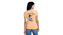 Load image into Gallery viewer, REEF LIFE-THE MARINER COLLECTION-DISTRICT® WOMEN'S PERFECT WEIGHT® V-NECK TEE (APRICOT)