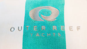 GREAT BAY HOME OVERSIZED PLUSH VELOUR TEAL BEACH TOWEL