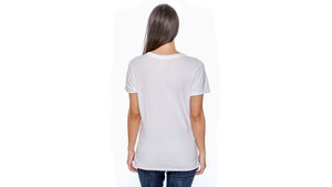 REEF LIFE LADIES HANES® NANO-T® COTTON V-NECK T-SHIRT (White)