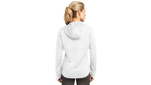 SPORT-TEK® LADIES TECH FLEECE FULL-ZIP HOODED WHITE JACKET