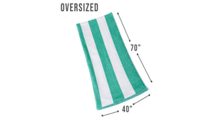 GREAT BAY HOME OVERSIZED PLUSH VELOUR TEAL BEACH TOWEL